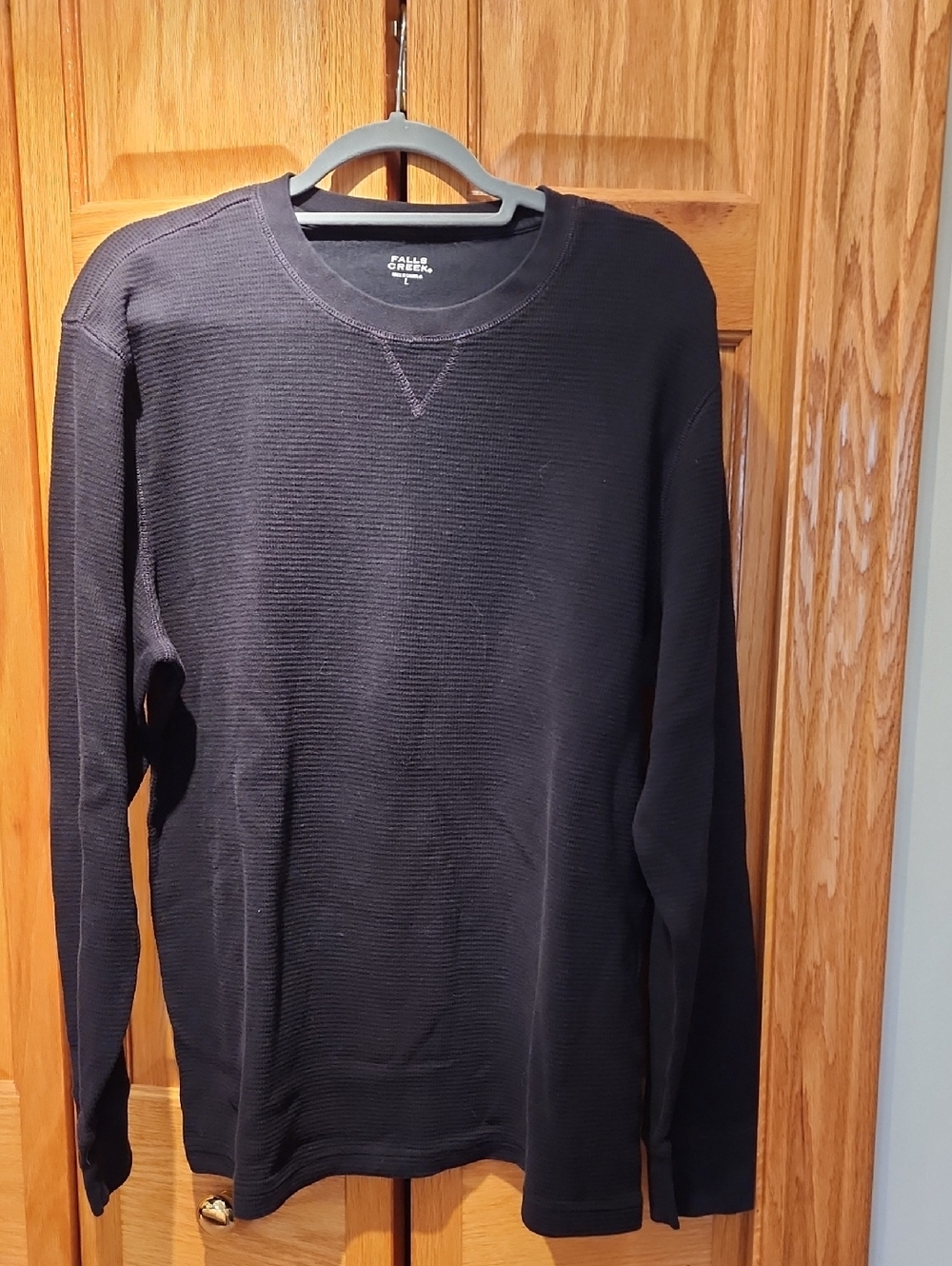 Falls Creek Navy Blue Thermal Crew Sweatshirt